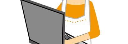 仕事をする主婦